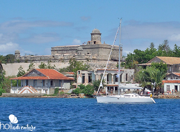 Cienfuegos Bay and Jagua Castle, Panoramic view - "Cienfuegos Bay + Nuestra Señora de los Angeles de Jagua Fortress" tour.
