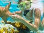 Snorkeling in the coral reff in Santa Lucia