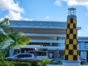 Facade of Vila Galé Cayo Paredón Hotel, Cayo Paredón Grande, Morón, Ciego de Ávila, Cuba.