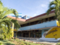 Panoramic hotel front view