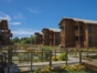 wood cabins panoramic view