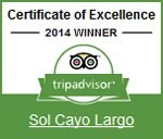 Sol Cayo Largo Certificate of Excellence Tripadvisor 2014