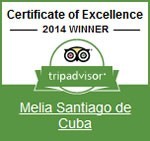 Melia Santiago de Cuba Certificate of excellence Tripadvisor 2014