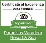 Paradisus Varadero Certificate of Excellence Tripadvisor 2014